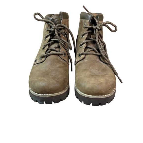 Skechers Brown Leather Lace Up Ankle Boots - Picture 2 of 12